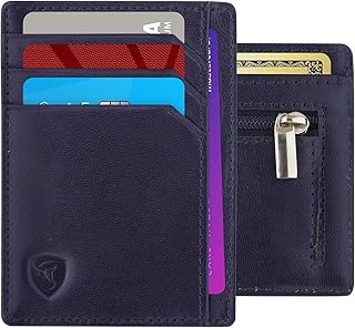 Portefeuille fin avec porte-carte de crédit rfid pour homme porte-cartes en cuir