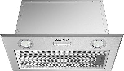 Hotte de cuisson encastrable confortable, 52 cm biht01ss-52 avec lumière led, ventilateur d'extraction