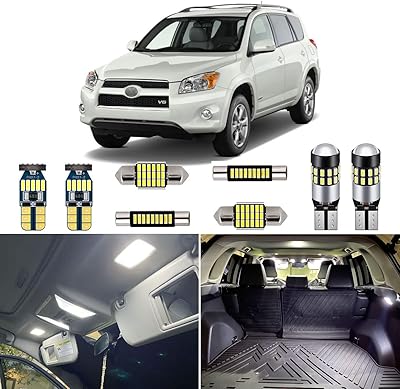AUTOGINE KIT D'ÉCLAIRAGE INTÉRIEUR LED 8 PIÈCES POUR TOYOTA RAV4 2006 2007 2008