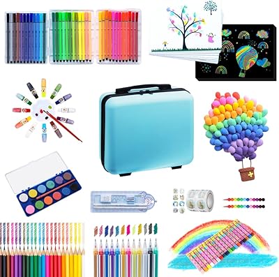 Ensemble de 247 pièces de fournitures artistiques pour enfants excellent cadeau filles
