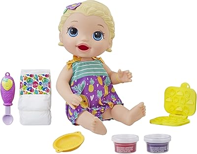 Baby alive super snacks lily baby : poupée blonde mangeuse, avec nourriture