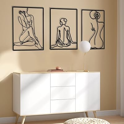 3 pièces en métal abstrait femme abstraite par cg-