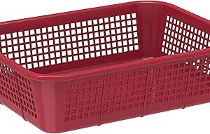 Petit panier de rangement pour fruits en plastique cosmoplast - rouge foncé. Diaytar Sénégal : La marketplace qui pense à votre porte-monnaie