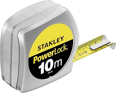 Mètre ruban stanley powerlock 0-33-448 pouces, argent, 10 mètres