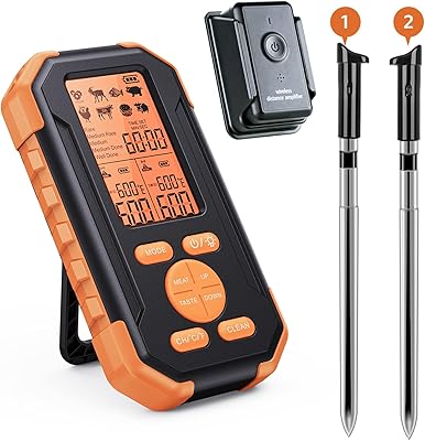 Thermomètre à viande intelligent | alimentaire sans fil télécommande de 195 pieds