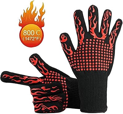 Gants de cuisson pour barbecue nixorio résistants à la chaleur jusqu'à 1762 °f
