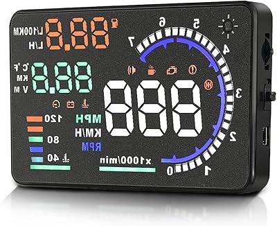 Affichage hud de voiture obd2 a8 5.5" compteur de vitesse numérique plug