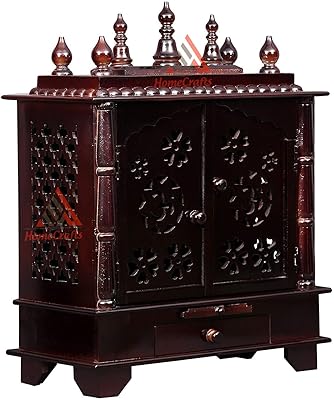 Cadre de maison homecrafts, cadre en bois, pooja mandir pour la maison (moyen-18 x 12 x 24" (l x p), couleur noyer). Profitez des meilleurs deals du Sénégal sur Diaytar