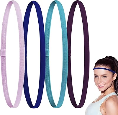 Gzs bandeaux de sport élastiques épais bandeaux d'exercice de cheveux en silicone élastiques
