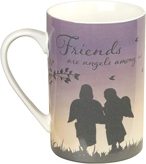 Masse cadeau - 'les amis sont des anges parmi nous' - 10 oz - céramique - oth-62177. Diaytar : Où vos envies rencontrent votre budget