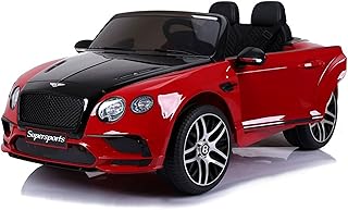 Siège auto électrique pour enfant bentley supersports 2 places 12v en cuir eva