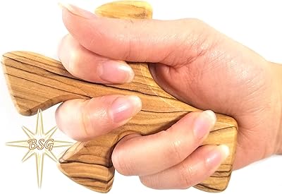 Croix de guérison | bois d'olivier | croix conjointe, 5" tient parfaitement