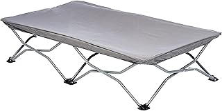 Lit de voyage portable extra long regalo my coat avec drap-housse, gris
