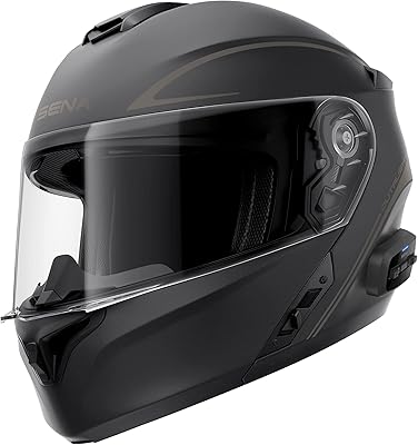 Casque de moto bluetooth sena avec interphone d'outrash