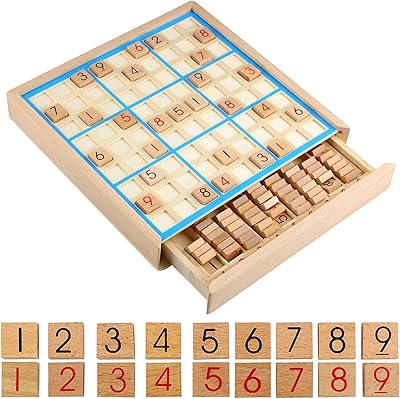 Jeu de sudoku en bois dl maun, ensemble de jeu de sudoku