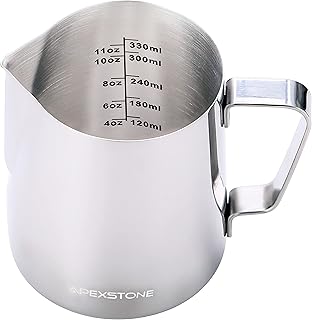 Pichet réchaud à expresso 340 g, pichet pour mousseur à lait expresso 354