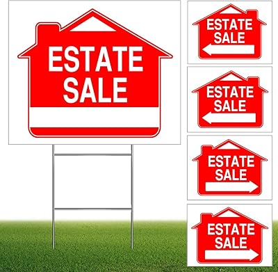 Panneaux de vente immobilière prezioz, 5 pièces, 24" x 18", grands panneaux de vente immobilière avec piquets en h en métal, panneaux de vente immobilière double face avec flèches pour fournitures de vente immobilière. Diaytar Sénégal : Des produits pour toute la famille à prix cassés