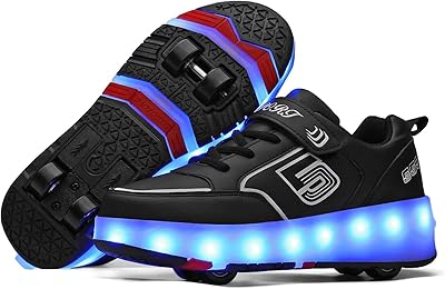 Chaussures de skate à 4 roues pour garçons et filles chaussures artistiques rétractables