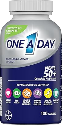 Supplément multivitaminé/minéral bayer pour hommes de 50 ans et plus, 100 comprimés