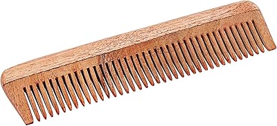 Svatv peigne démêlant neemwood pour cheveux épais, bouclés et durs, non statique, écologique