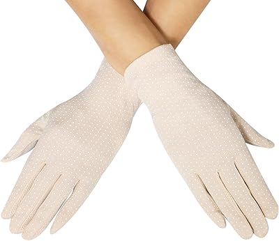 Gants de conduite avec technologie d'écran tactile, coton, protection uv, pour femme