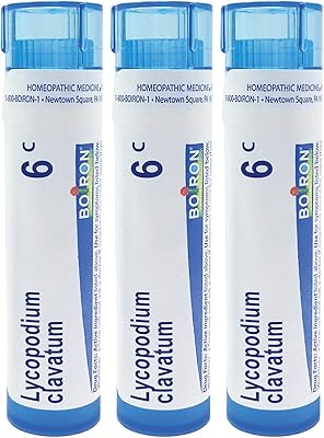 Boiron lycopodium clavatum 6c, 80 granules, médicament homéopathique pour le ventre ballonné amélioré