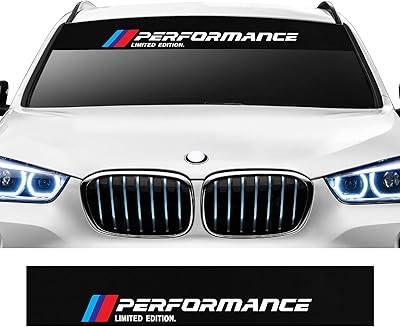 Autocollant adhésif pour pare-brise avant de voiture compatible avec les accessoires bmw e46