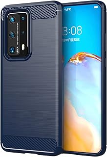 Coque pour huawei p40 pro plus, motif en fibre de carbone brossé, texture