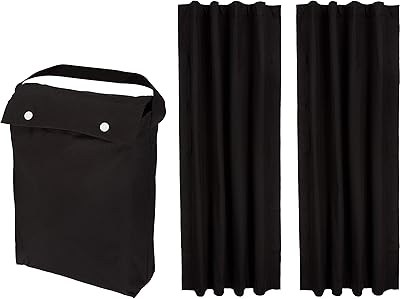 Rideau occultant portable amazonbasics avec ventouses de voyage, pour chambres d'enfants et crèches