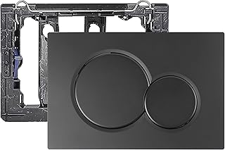 Panneau de commande double avant compatible geberit 115.770.11.5, noir mat
