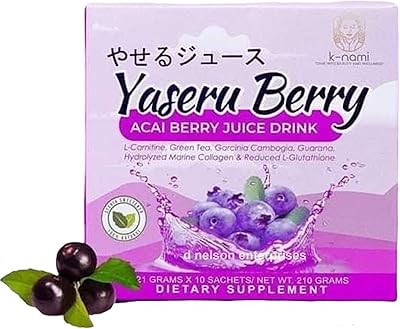 Boisson au jus de baies d'açaï yaseru berry avec collagène hydrolysé
