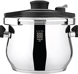 Autocuiseur sirink de 6 litres, autocuiseur en acier inoxydable, base de capsule thermique extra épaisse, 3 modes de sécurité, batterie de cuisine à induction. Faites-vous plaisir sans culpabiliser avec Diaytar