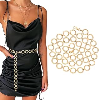 Chaîne de taille en métal pour femmes et filles, ceinture réglable, bijoux