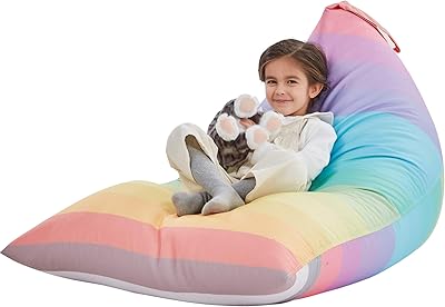 Housse de pouf nobildonna pour le rangement des animaux en peluche pour enfants