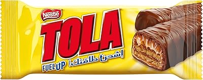 Gaufrette tula au lait, chocolat et caramel de nestlé, 31 grammes, jaune