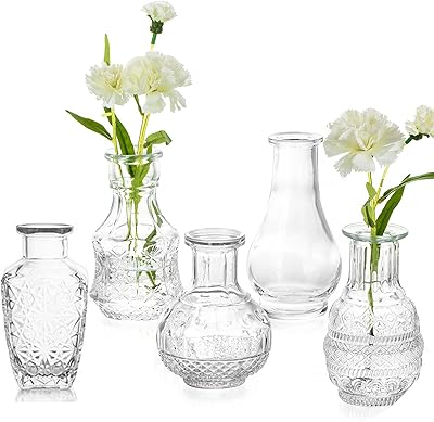 Hiyori petit vase à fleurs en verre ensemble de 5 pièces, mini vase en cristal pour décoration de table, décoration de salon, accessoires de décoration de maison. Découvrez Diaytar, la marketplace sénégalaise qui révolutionne vos achats en ligne