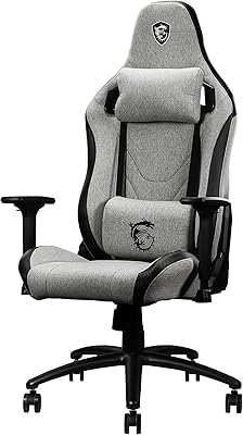 Chaise de jeu en tissu msi ch130 i de mag, assise confortable, support