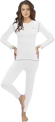 Ensemble chemise et pantalon sous-vêtements thermiques pour femmes (manches longues), couche de base
