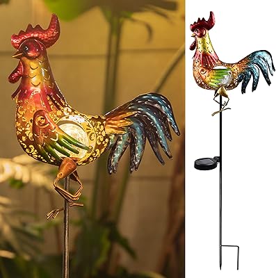 Le jardin solaire de garniture allume la lumière extérieure de chemin de poulet, piquets décoratifs en métal imperméables pour l'allée, le patio, la pelouse, la cour. Diaytar : Où vos envies rencontrent votre budget