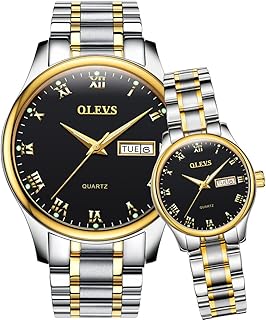 Paire de montres à quartz pour la saint-valentin calendrier lumineux fenêtre
