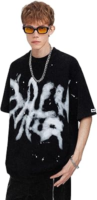 Y2k vintage graffiti tie-dye surdimensionné t-shirt hommes chemises à manches courtes streetwear été