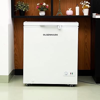 Congélateur au sol olsenmark d'une capacité de 170 litres \"garantie d'un an)