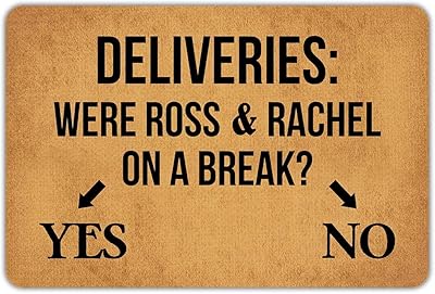 Ross and rachel had a brick paillasson en caoutchouc antidérapant pour porte