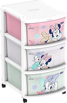 Meuble de rangement polyvalent pour fille cosmoplast disney mickey et ses amis