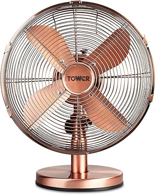 Ventilateur de bureau tour en métal t605000c avec 3 vitesses, oscillation automatique, 12