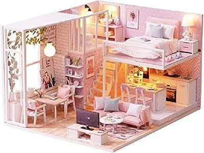 Kit de maison de poupée miniature à faire soi-même, maison miniature réaliste