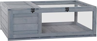 Maison pour tortues en bois baohat, cage pour reptiles d'intérieur, cage pour lézards