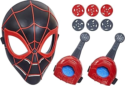 Marvel spider-man across the spider-verse action gear, costume de miles morales et gants