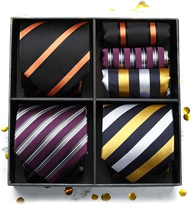 Ensemble de cravates pour hommes, ensemble de cravates carrées de poche, 3 pièces