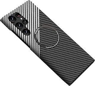 Coque magnétique pour samsung galaxy s22 ultra, compatible avec magsafe, robuste et durable, fine fibre d'aramide de qualité militaire pour une protection contre les chutes (noir et argent). Électroménager, mode, beauté... Diaytar a tout en stock